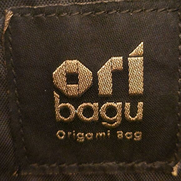 ORIBAGU Origami Backpack Black Marble Geometric Japanese Streetwear Avant Garde